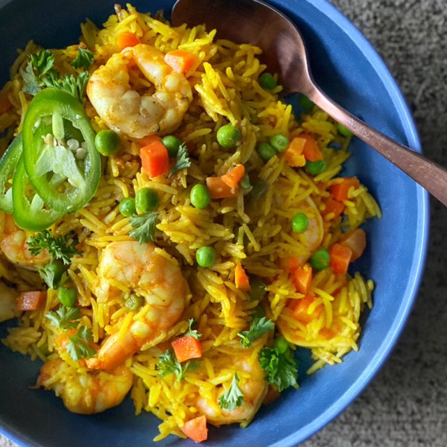 Shrimp Curried Rice